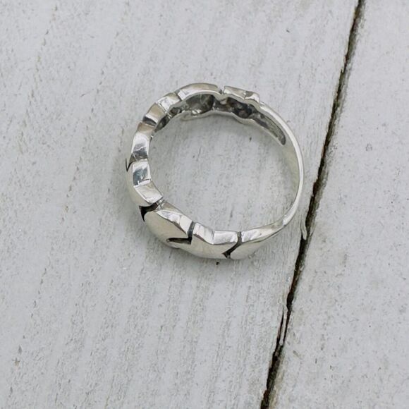 Moon & Stars Sterling Silver Ring Size 7 - Picture 6 of 8